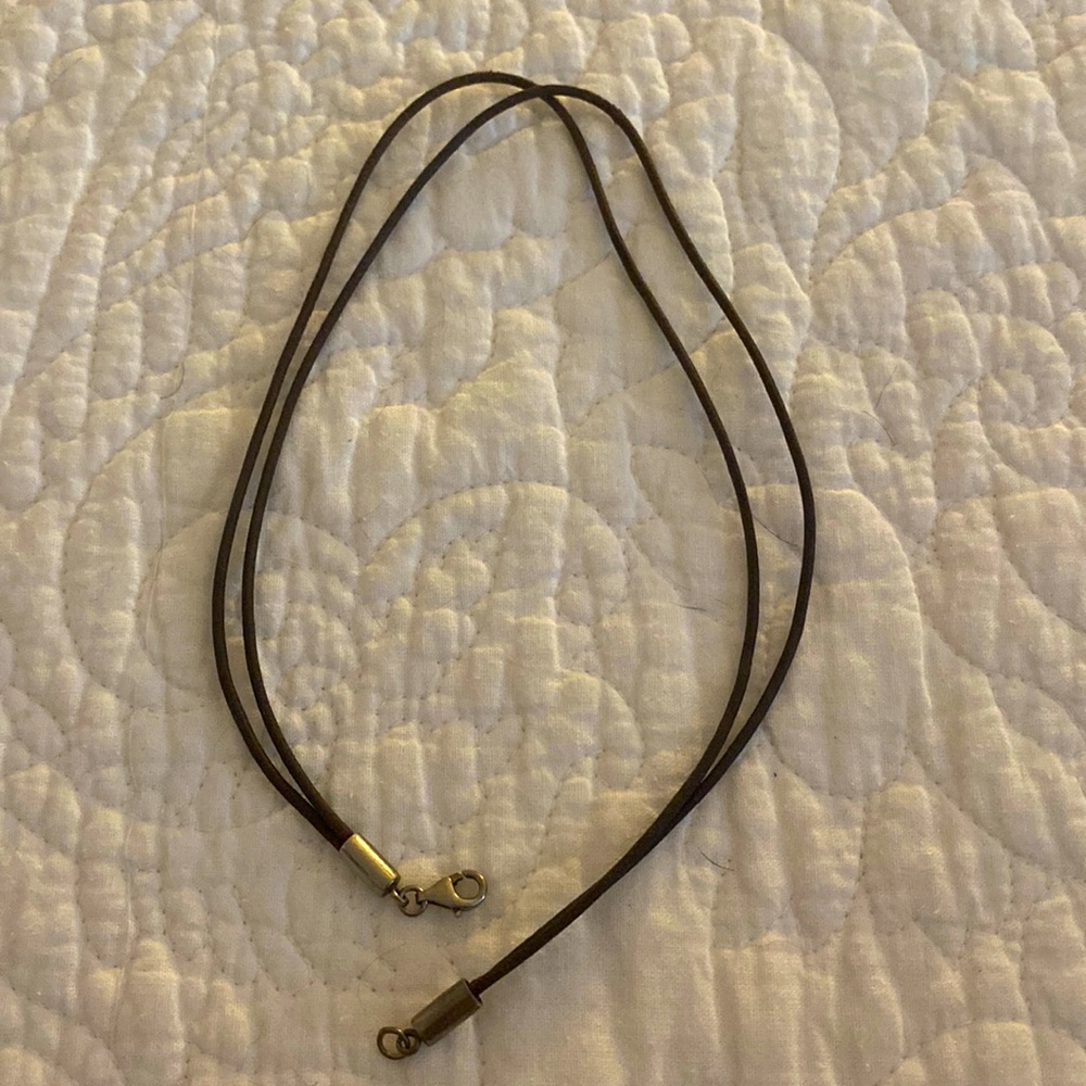 Silpada brown leather doubled necklace